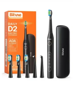 Bàn chải điện Bitvae D2 kèm 3 đầu bàn chải thường & 2 đầu chỉnh nha