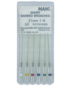 Trâm Gai SHORT BARBED BROACHES- Mani Nhật Bản (Hộp 6 cây)