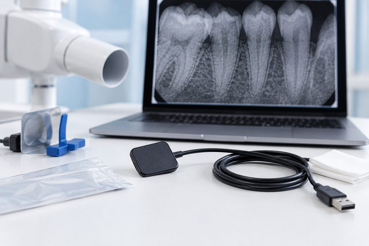 Minh họa ảnh X-quang nhiễu mờ do sensor và cách xử lý