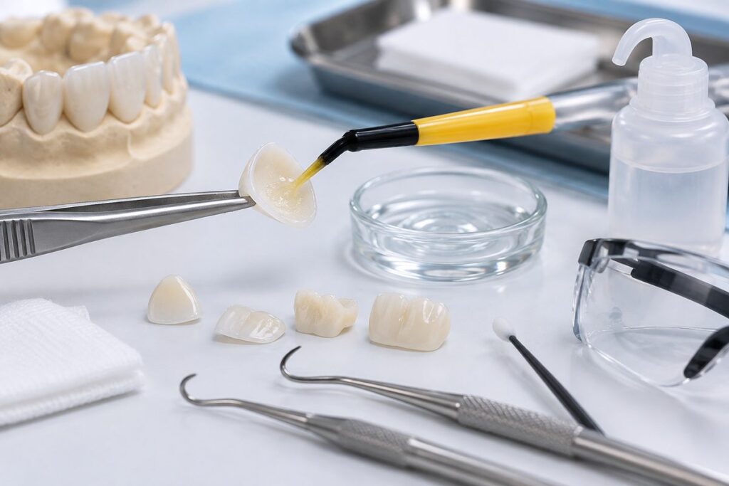 Minh họa axit HF etching sứ, nồng độ, thời gian và lưu ý an toàn