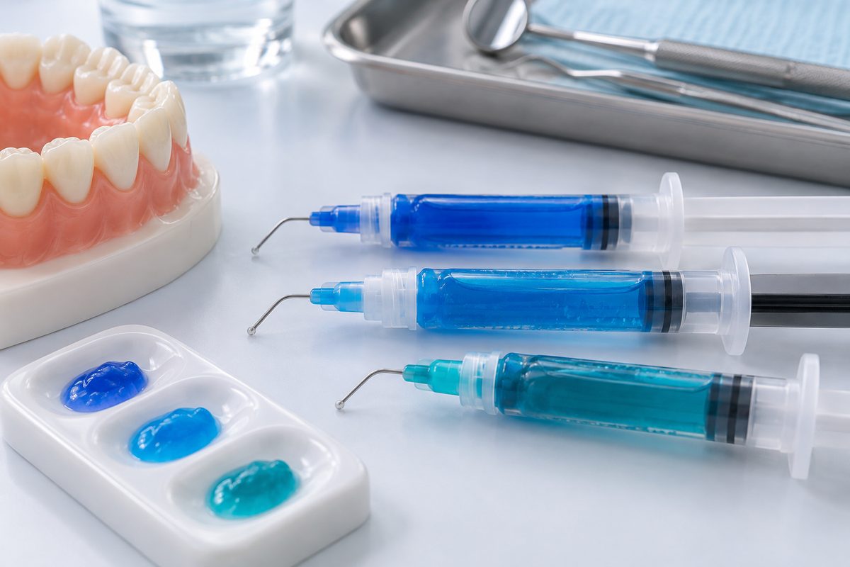 Minh họa bảng so sánh các gel etching trong cửa hàng