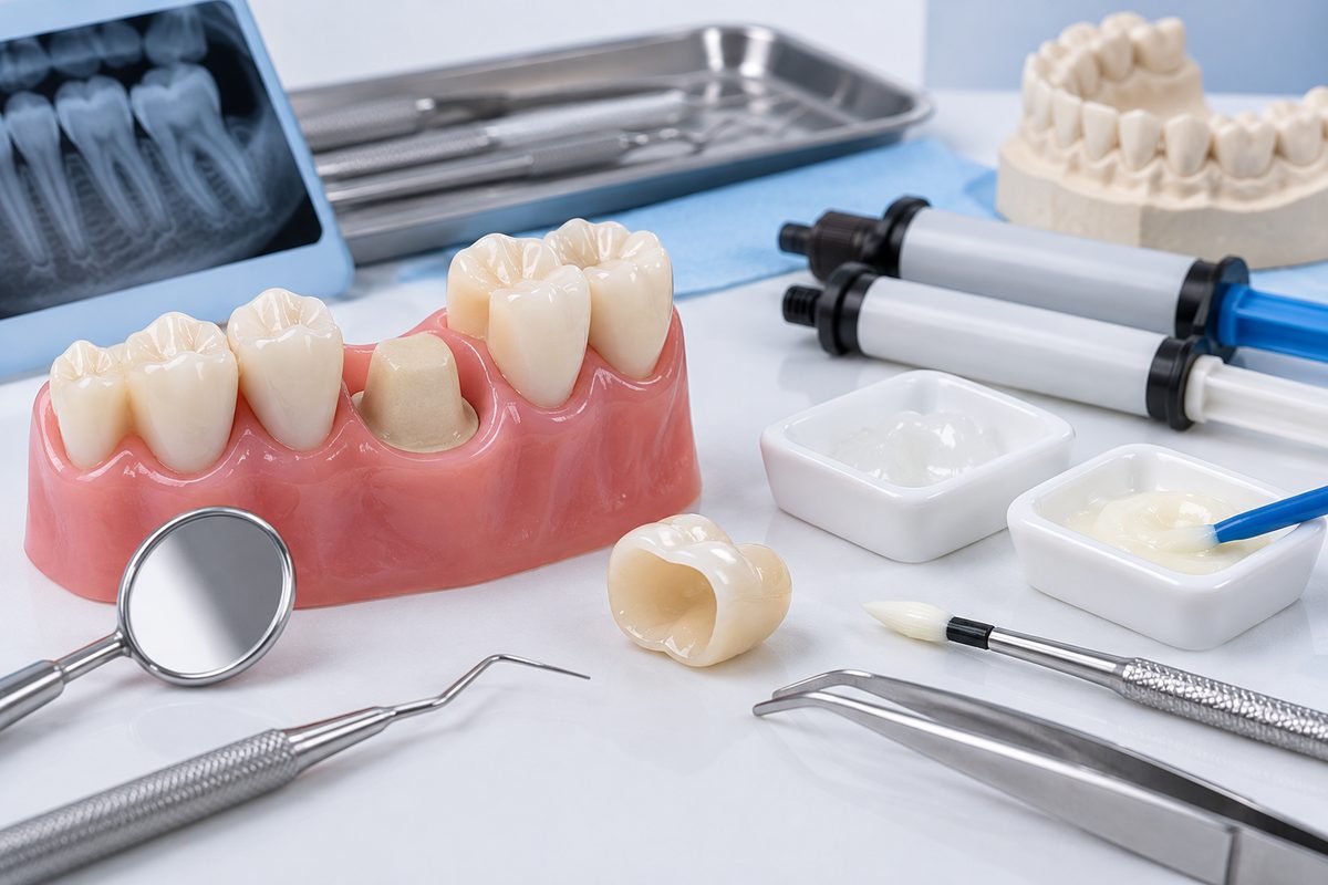 Minh họa xử lý khi mão bong hoặc lỏng