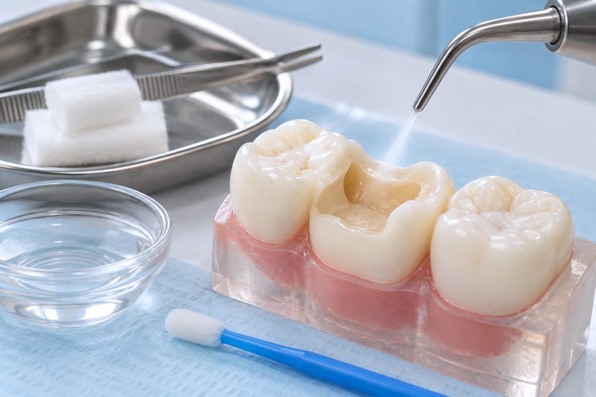 Minh họa thổi khô quá mức ngà