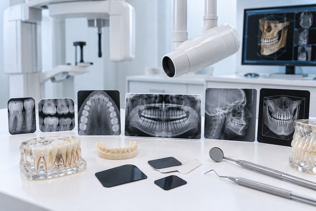 Minh họa các loại phim X-quang nha khoa và chỉ định của từng loại