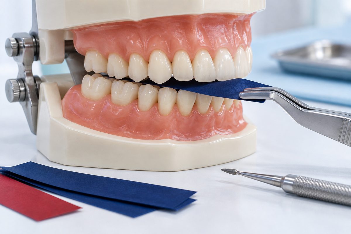 Minh họa các bước dùng giấy cắn