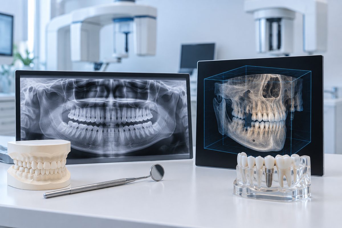 Minh họa cBCT và panorama khác nhau thế nào, khi nào cần chụp