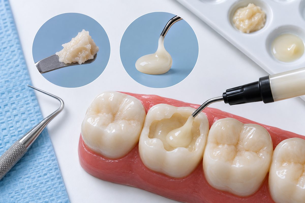 Minh họa composite flowable là gì