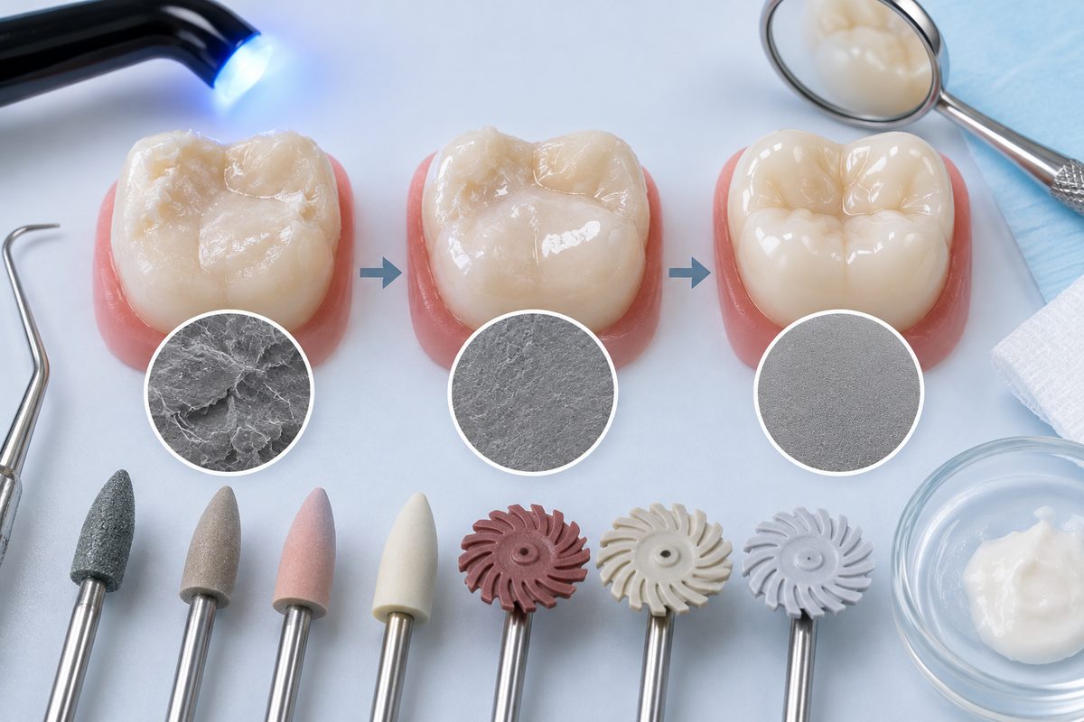 Minh họa vì sao đánh bóng quyết định tuổi thọ miếng trám