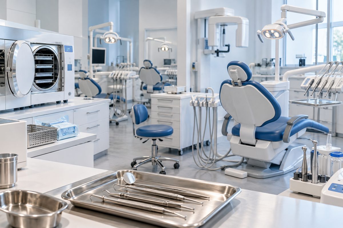 Minh họa dự toán chi phí thiết bị phòng khám nha theo số ghế