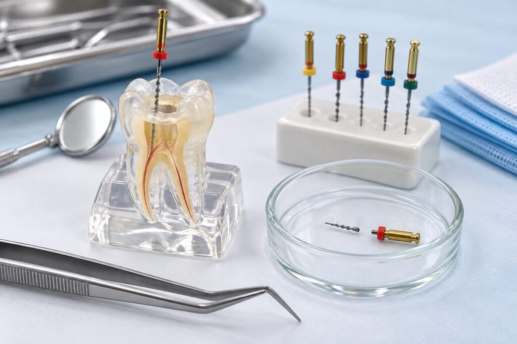 Minh họa gãy trâm nội nha xử lý ra sao và cách phòng tránh
