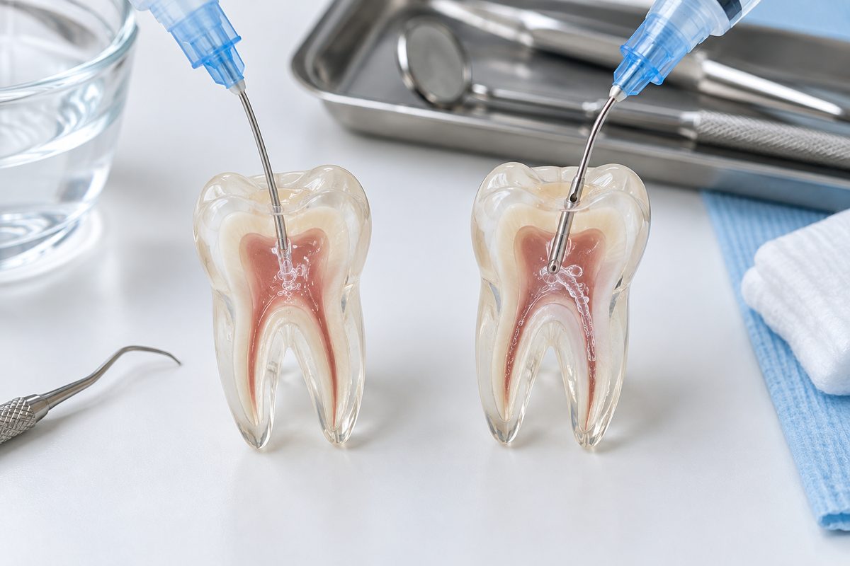 Minh họa hai loại kim rửa ống tủy
