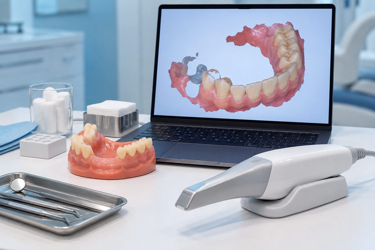 Minh họa lỗi scan trong miệng bị lệch, thiếu dữ liệu và cách xử lý