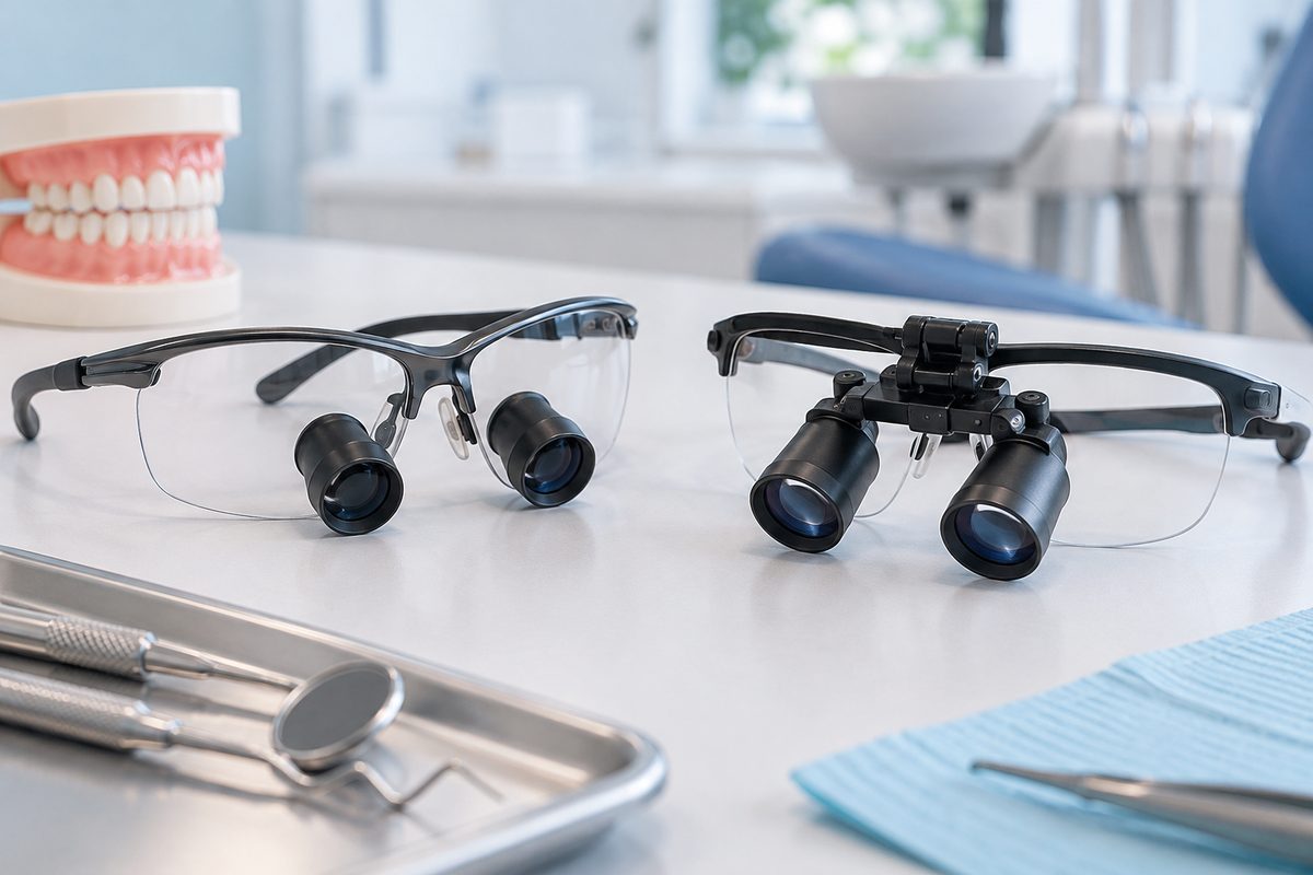 Minh họa loupes TTL và flip-up khác nhau thế nào