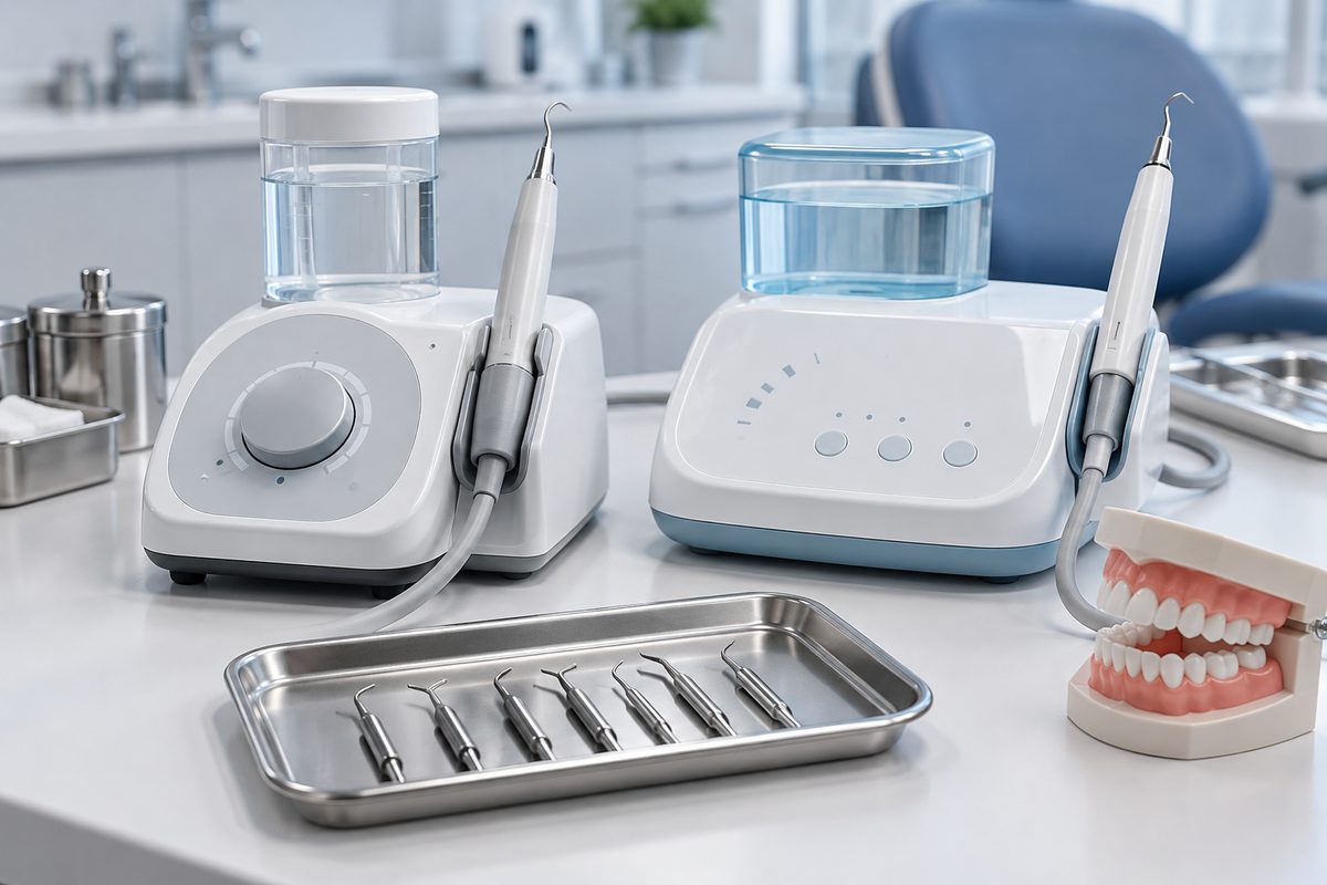 Minh họa máy cạo vôi siêu âm và piezo khác nhau thế nào