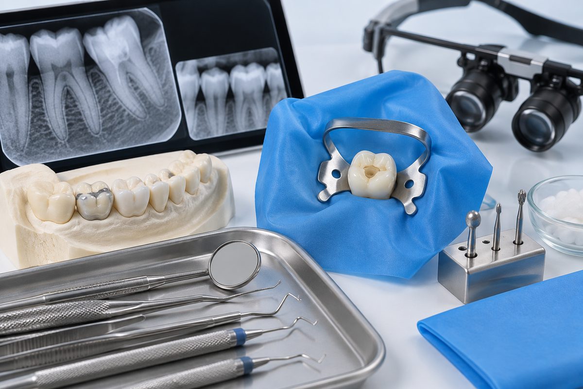 Minh họa việc cần làm trước khi mở tủy