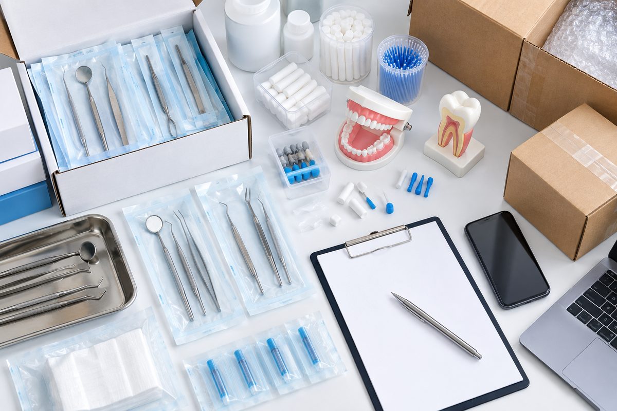 Minh họa các cách mua vật liệu nha khoa khi phòng khám ở Bắc Ninh