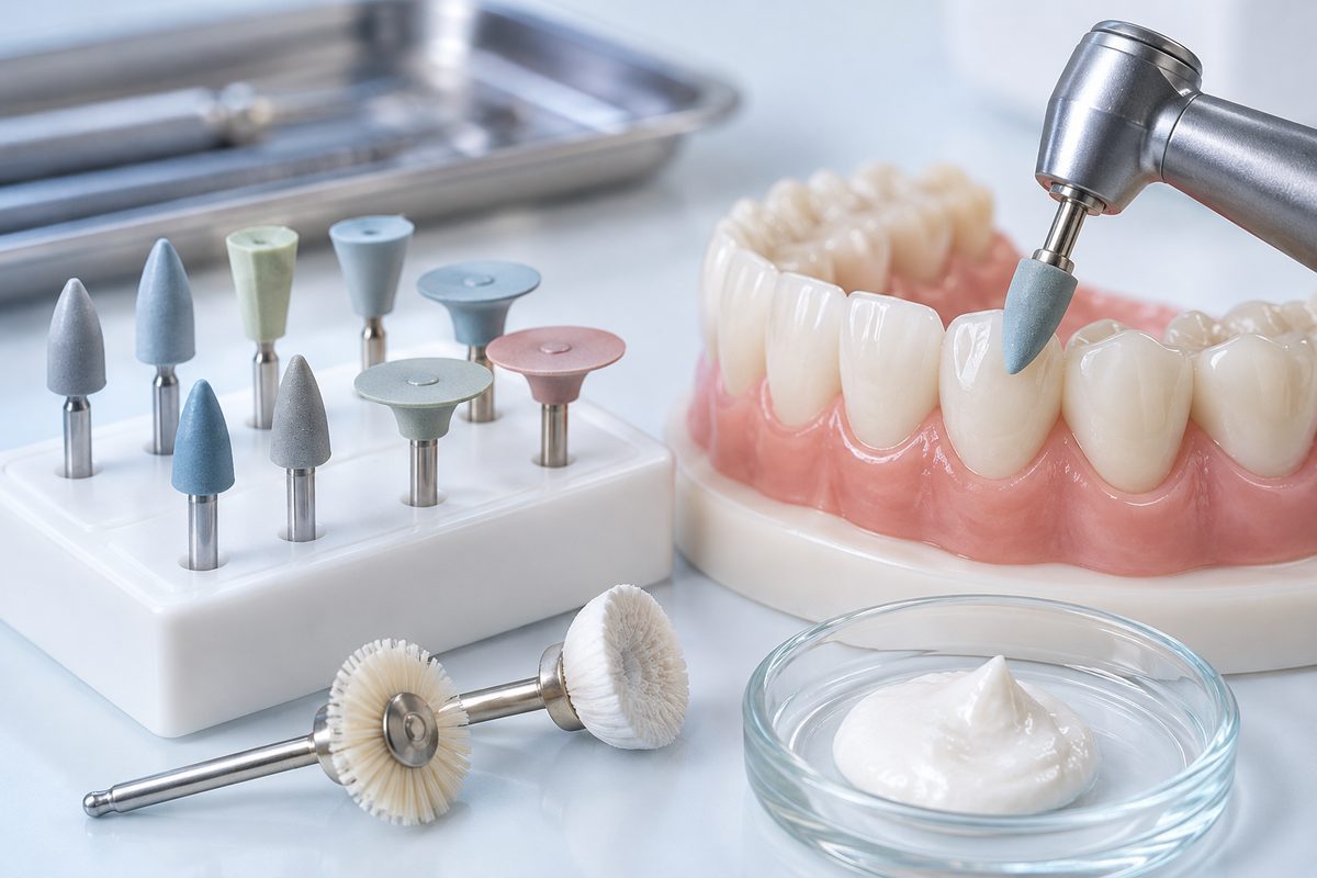 Minh họa chọn mũi khi đánh bóng sứ