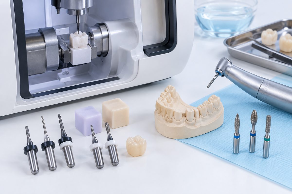 Minh họa hai nhóm mũi trong quy trình CEREC