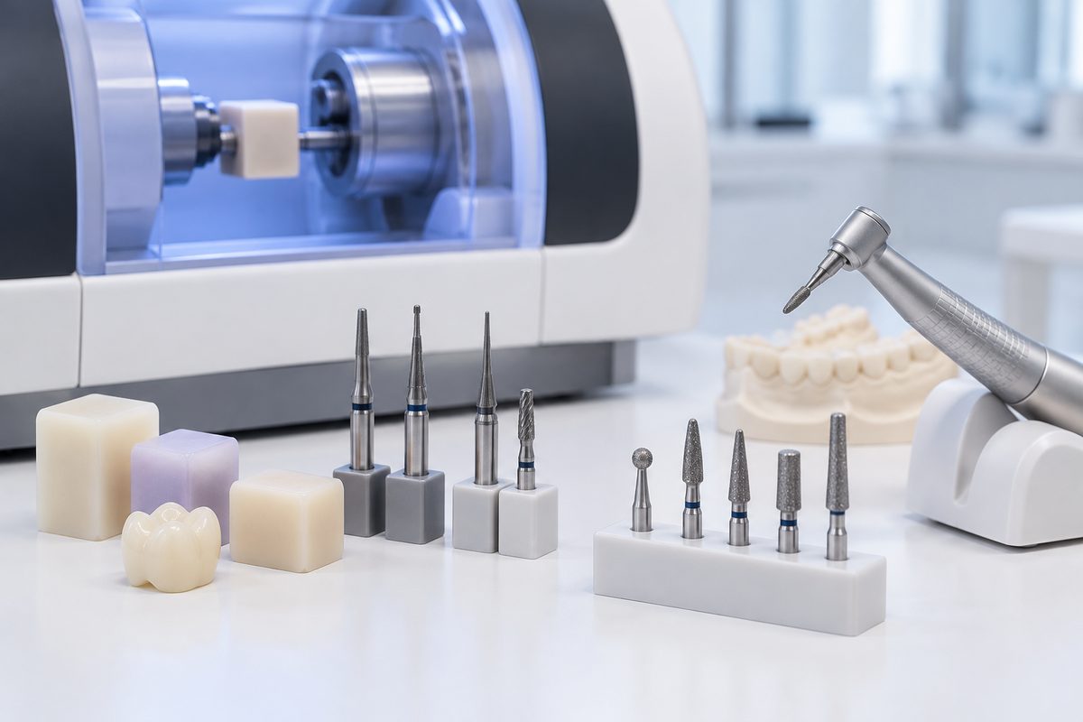 Minh họa mũi khoan chuyên dụng CEREC, loại nào dùng cho máy nào