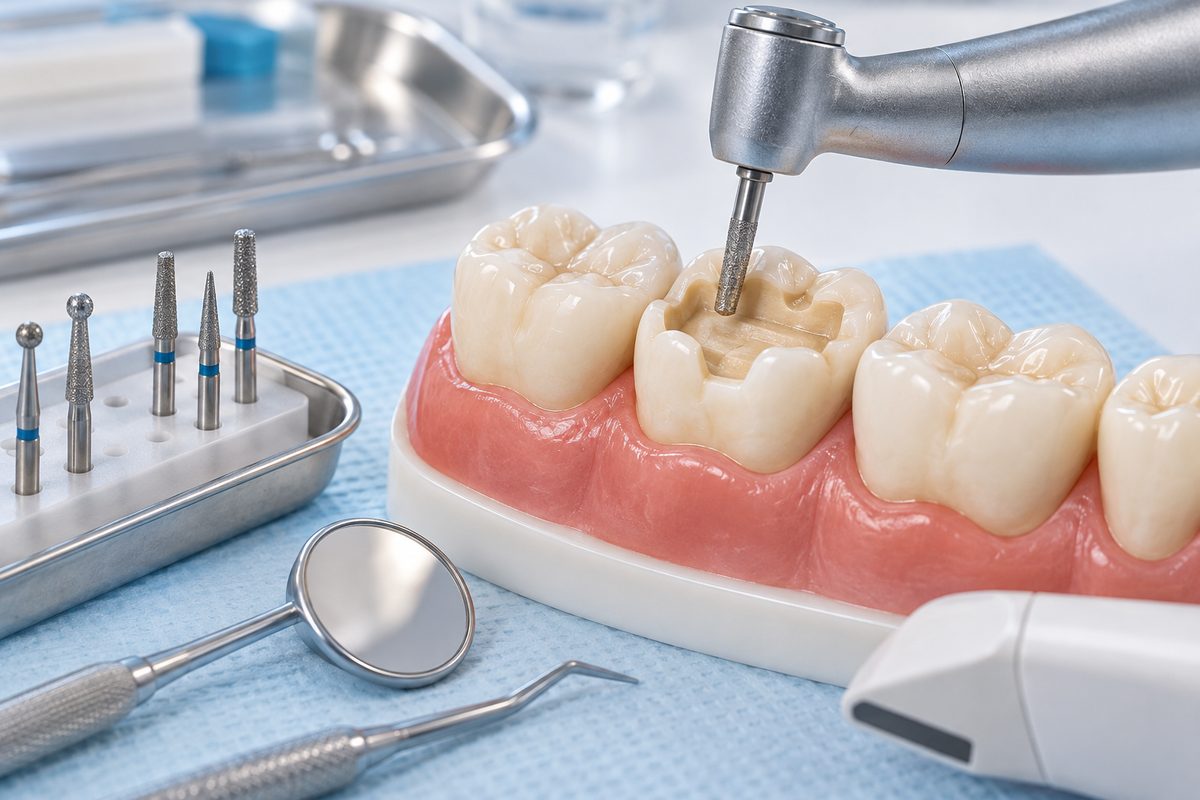 Minh họa quy trình mài hốc từng bước