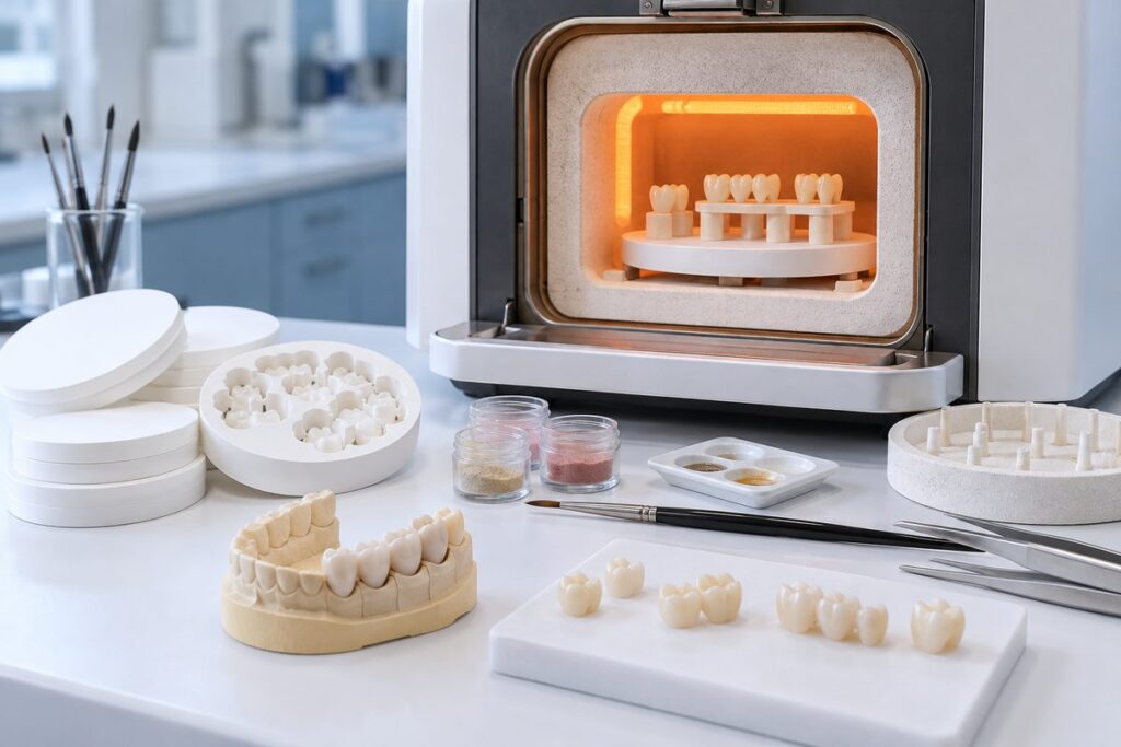 Minh họa quy trình thiêu kết zirconia và những lỗi thường gặp
