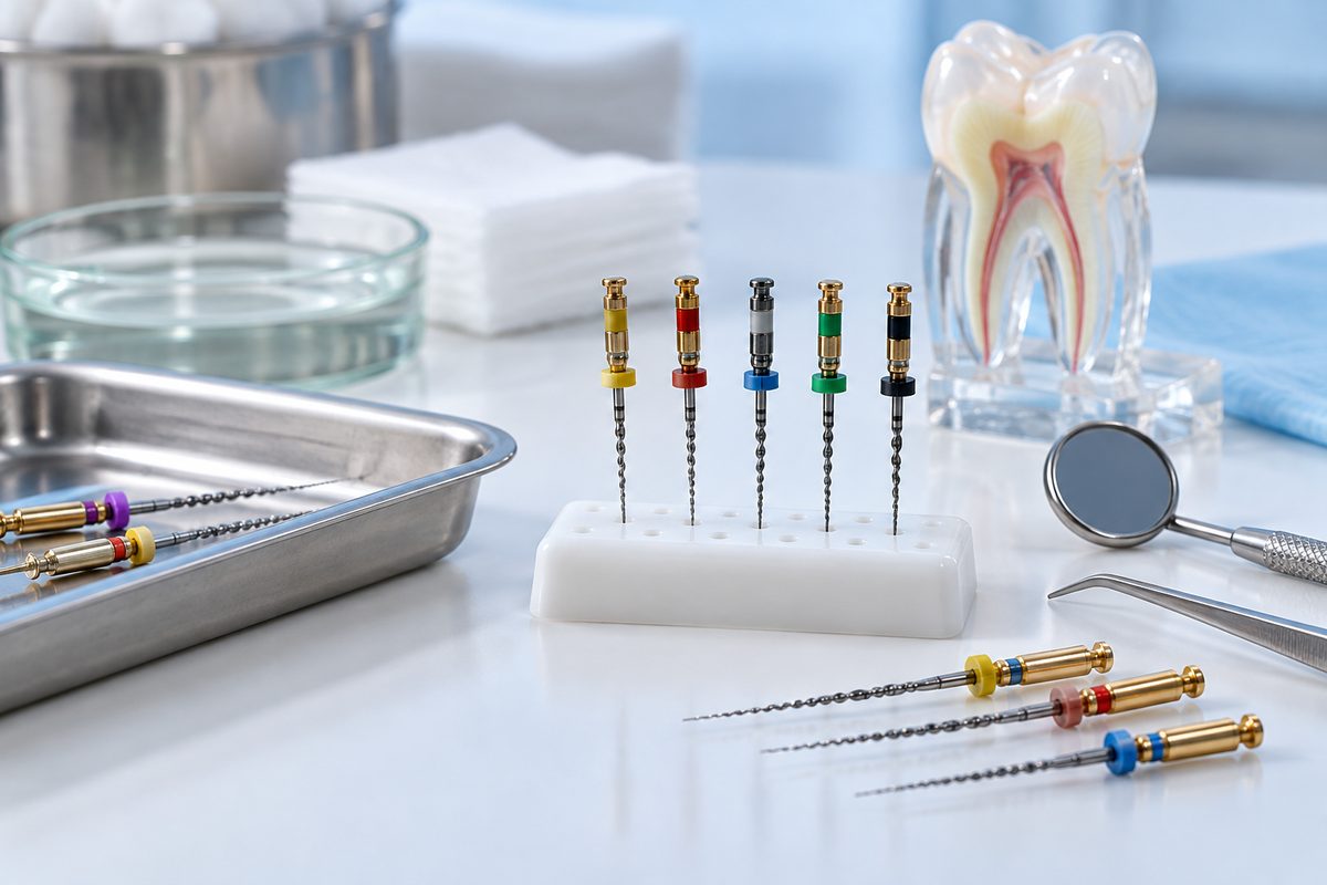 Minh họa trâm NiTi dùng được mấy lần và tiêu chuẩn thay trâm
