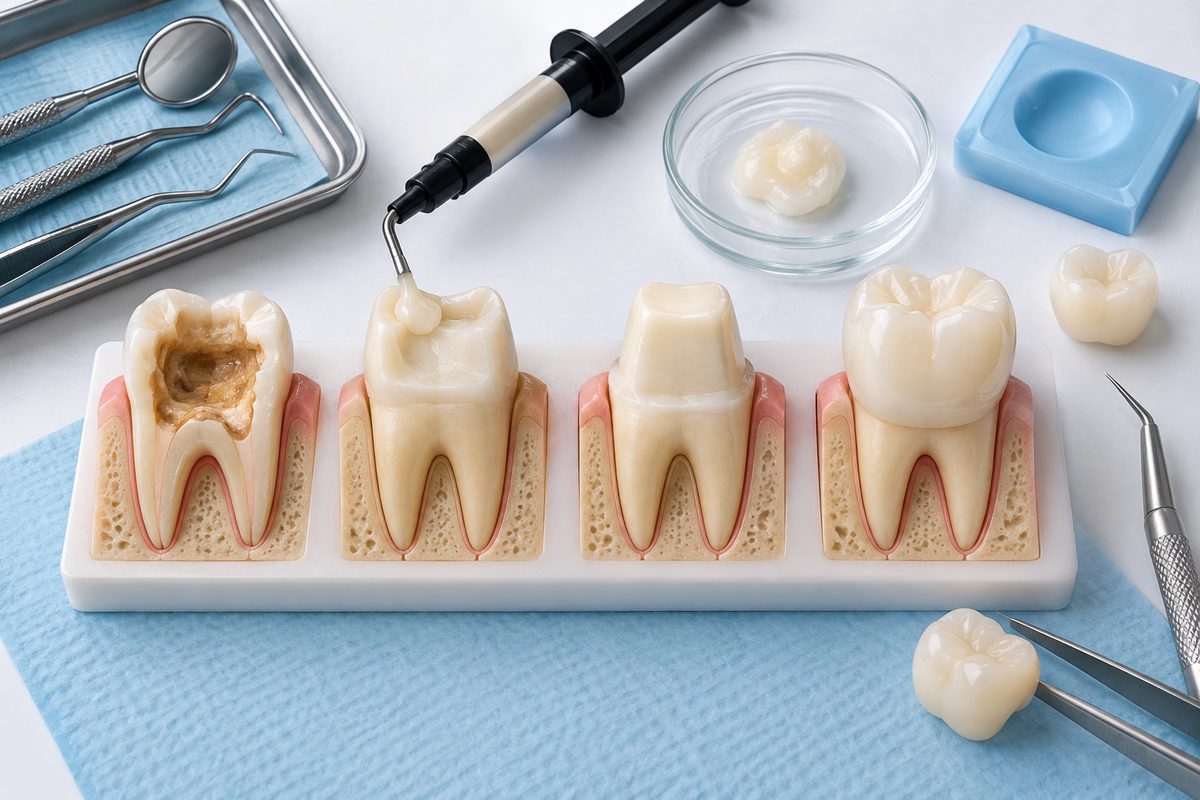 Minh họa tái tạo cùi răng là gì