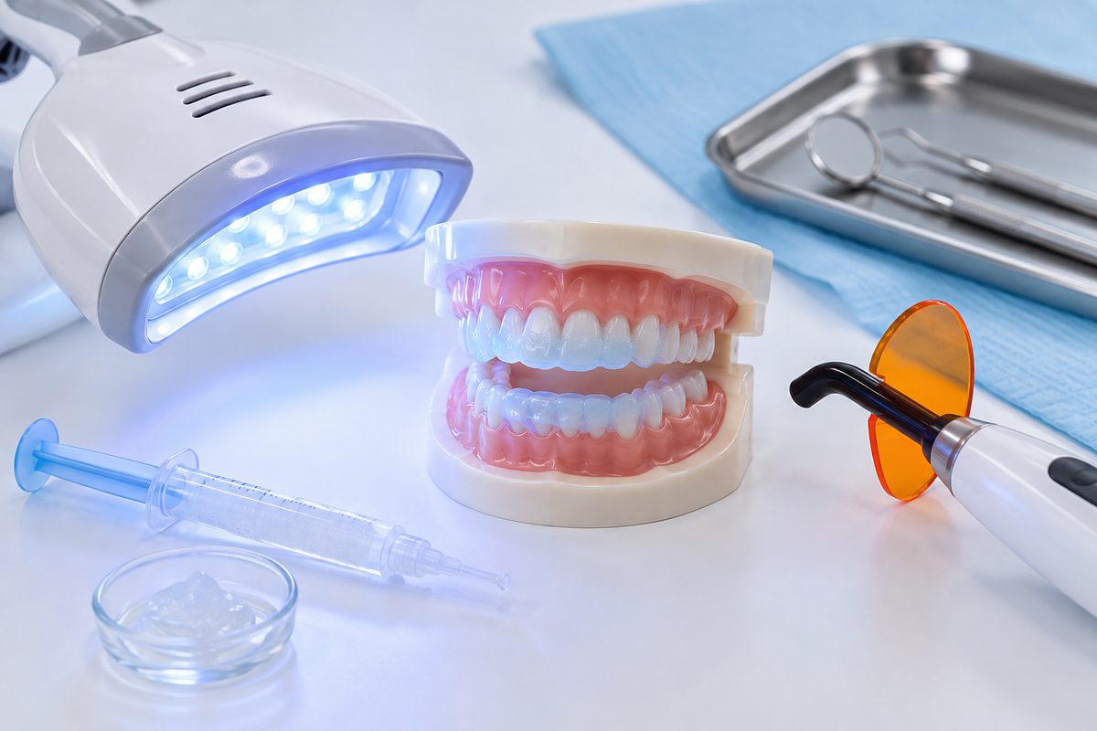 Minh họa đèn kích hoạt tẩy trắng là gì